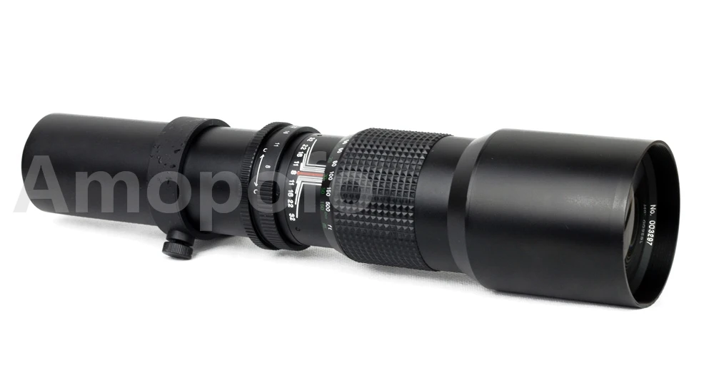 Amopofo-teleobjetivo con Zoom Manual para cámara fotográfica, lente con montaje en T, 500mm, F8.0, para Canon, Nikon, Minolta, Sony, Pentax