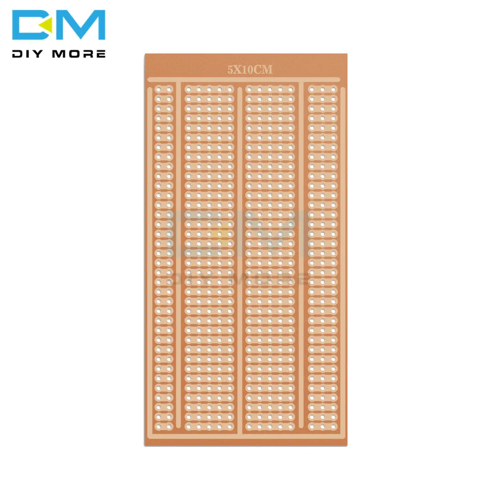 10PCS Single Side Wholesale universal 5x10cm Solderless PCB Test Breadboard Copper Prototype Paper Tinned Plate Joint holes DIY