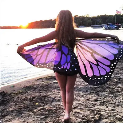 2017 Pareo Beach Cover Up Butterfly Wing Cape Bikini Cover Up Swimwear Women Robe De Plage Beach Bathing Suit Cover Up