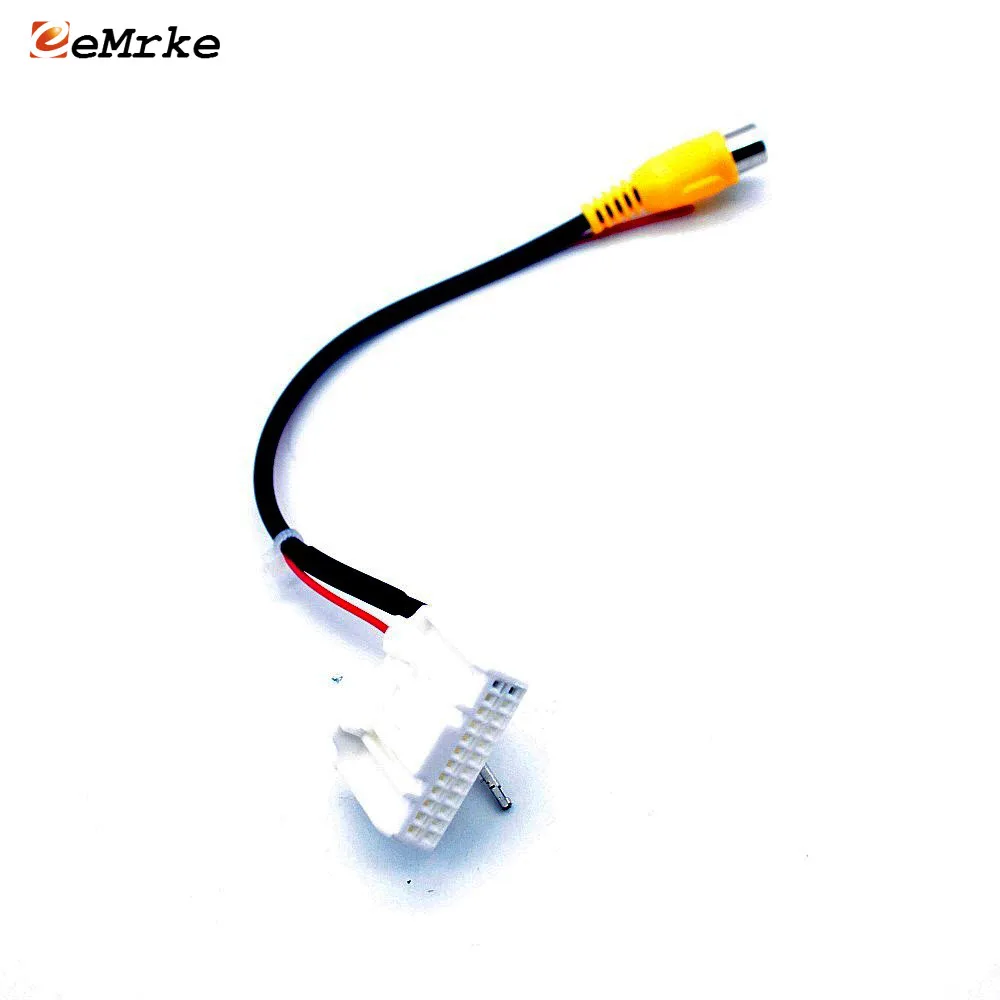 

EEMRKE 24 Pin Car Camera Adapter Connector Wire for Toyota CHR C-HR C HR Original Screen Video Input RCA Cable