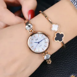 2018 JW Bracelet Watches Women Luxury Brand Stainless Steel Rhinestone Wristwatches For Ladies Dress Quartz Watch Reloj Mujer