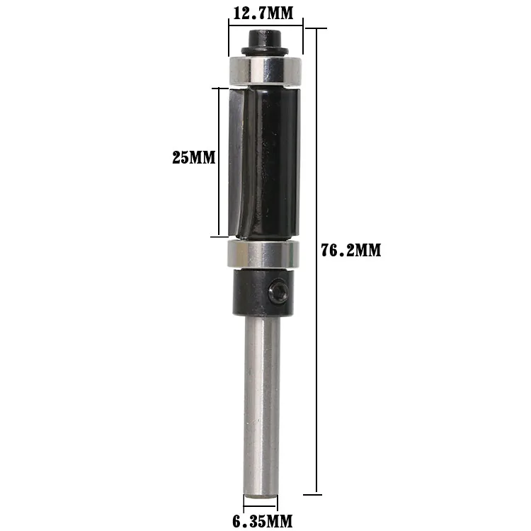 Flush Trim Top & Bottom Bearing Router Bit - 1/4\