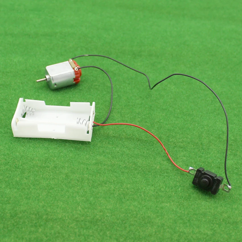 130 Motor Kit,with 2 x AA Battery Storage Case and Switch,16500 RPM,Mini DIY Electronic Motor Simple Circuit Models Kit моторчик