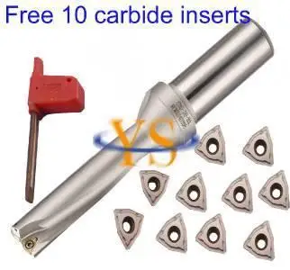 

New 1pcs WC C25-D22-3D-66L U Drill + 10pcs WCMX040208 ACZ330 carbide inserts indexable drill bit tool