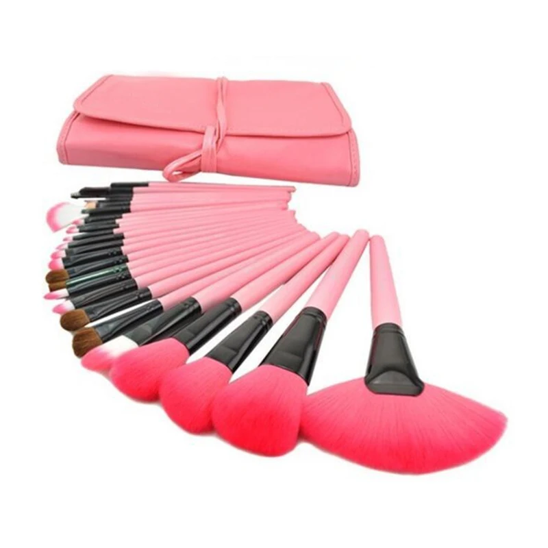 

24 in 1 Make Up Women Girl Gift Face Foundation Blush Powder Flat Eyeliner Eyebrow Makeup Cosmetic Brush Tool Set Kit With Bag