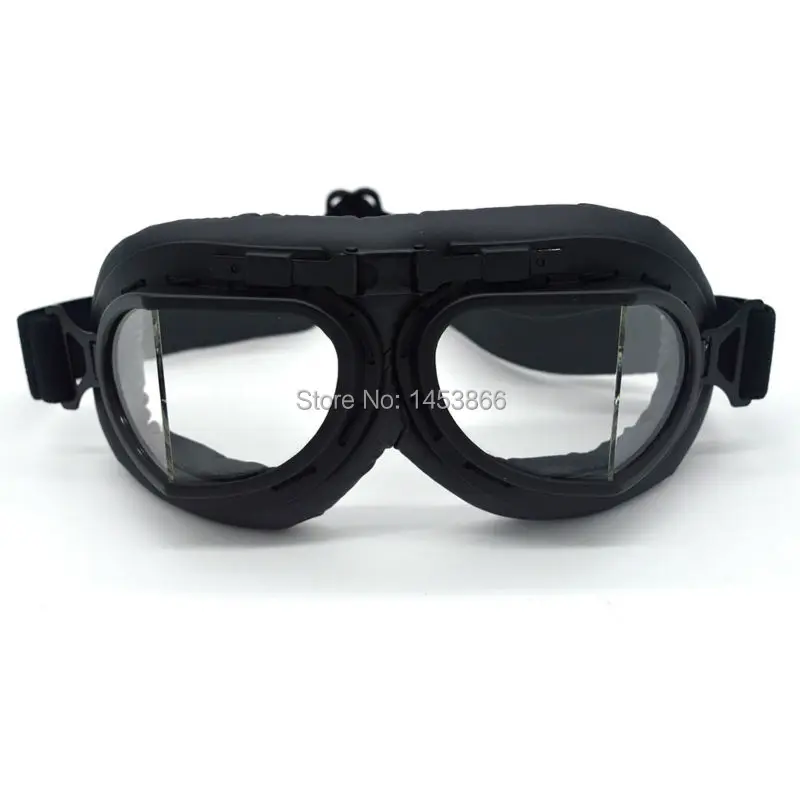 Evomosa Clear Lens Retro Vintage Motorcycle Goggles Motorbike Flying Scooter Helmet Glasses Outdoor Sports Eyewear