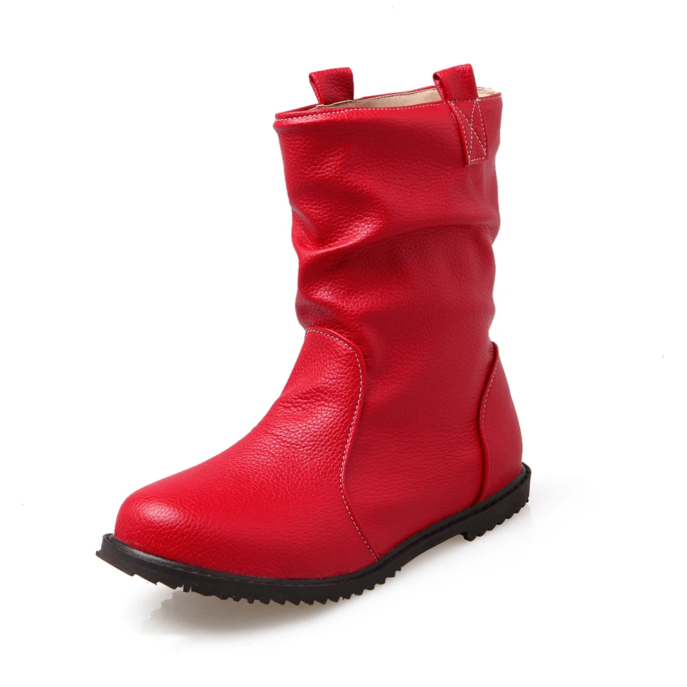 2017 Botas Mujer stivali invernali taglia grande 34-52 nuovi stivali con fibbia a punta tonda per donna tacchi Casual moda scarpe invernali calde 501