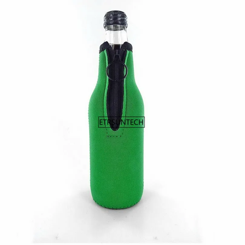 12PCS Beer Bottle Coolers with Zipper Premium Neoprene Insulators Coolie Sleeves Can Holder Assorted Colors for 12oz 330ml Bott