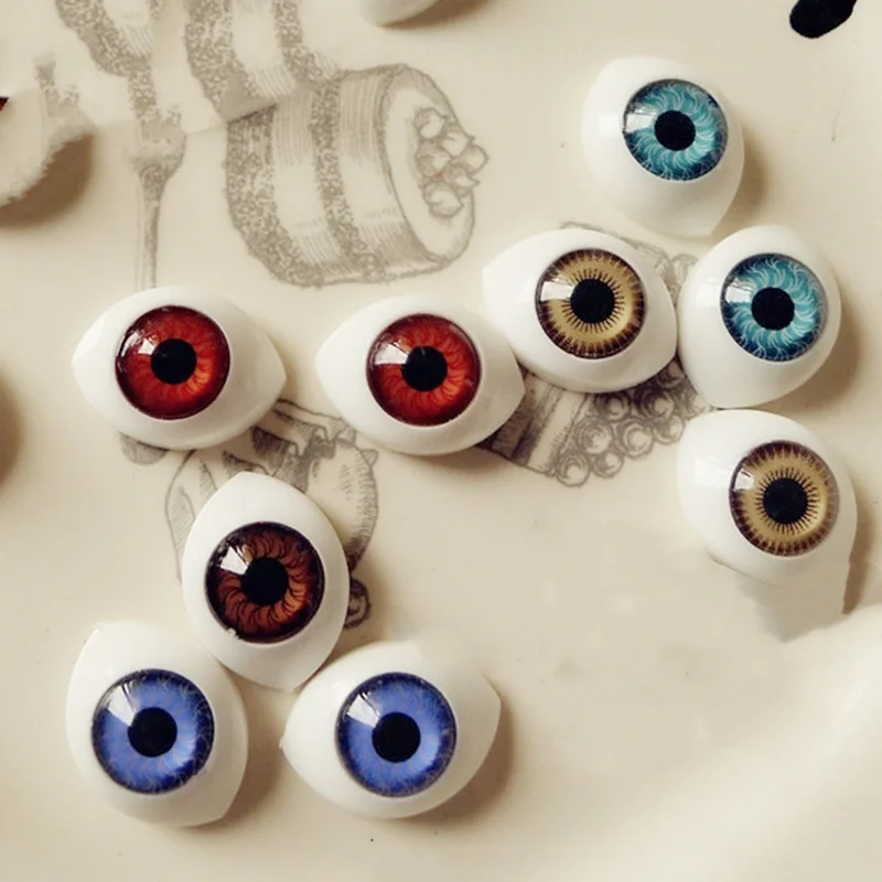 20Pcs Animal DIY Doll Safety Eyes Plastic Resin Doll Toy Puppet Making DIY Handcraft Accessories 14*19mm