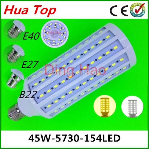 

Lampada Corn bulb Lamp E27 E40 B22 45W 5730 epistar Smd 154 led Motion sensor lamps 110V/220V Body sensors Led White/Warm White