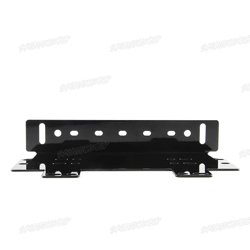 1 pz paraurti anteriore universale staffa targa supporto per auto staffa supporto nero barra luminosa fuoristrada per camion lampada da lavoro