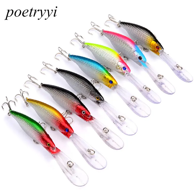 

1pcs Plastic Minnow Fishing Lures 11.5cm/9.6g Hard Wobblers Deep Diving Crankbaits isca artificial wobbler pesca