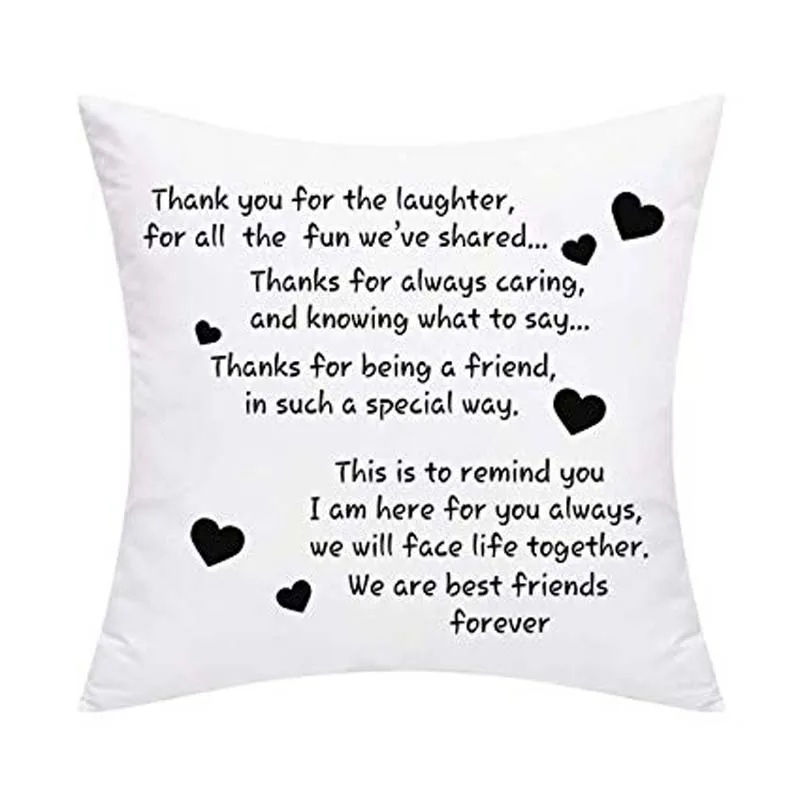 We are Best Friends Forever Friends Throw Pillow Cover Best Gifts to Friends Sister Cushion Cover Decorative Pillowcase for Sofa