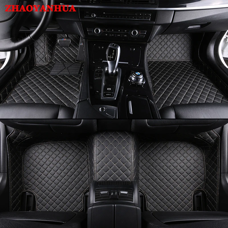 

ZHAOYANHUA "Custom car floor mats made for Toyota Land Cruiser 200 Prado 150 120 Highlander FJ Crusier case carpet liners