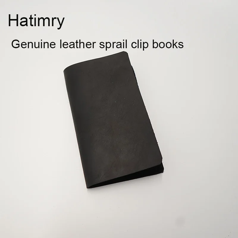 

Hatimry genuine leather journal notebook cover for A6 spiral paper or sticker collection school supplies