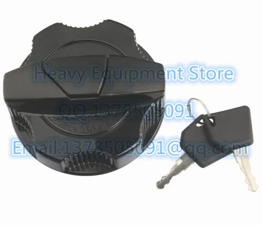 For JCB Excavator Fuel Diesel Tank Cap Cover With 2 Key 331-31152 3313352 3CX JS130 JS160 JS220 JS460  Free Shipping