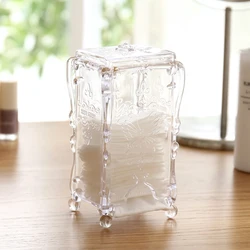 2019 New 1 PC Acrylic Makeup Cotton Pad Cosmetic Organizer Case Storage Box Holder Acrylic Organizer Jewelry Case Storage Box