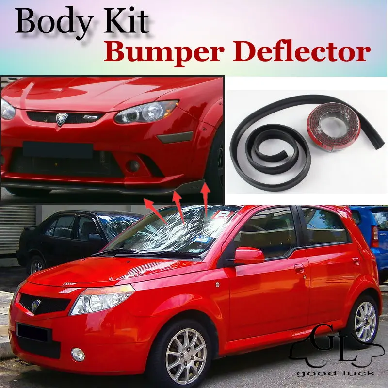 Bumper Lip Deflector Lips For Proton Savvy Front Spoiler Skirt For TopGear Friends to Car View Tuning / Body Kit / Strip