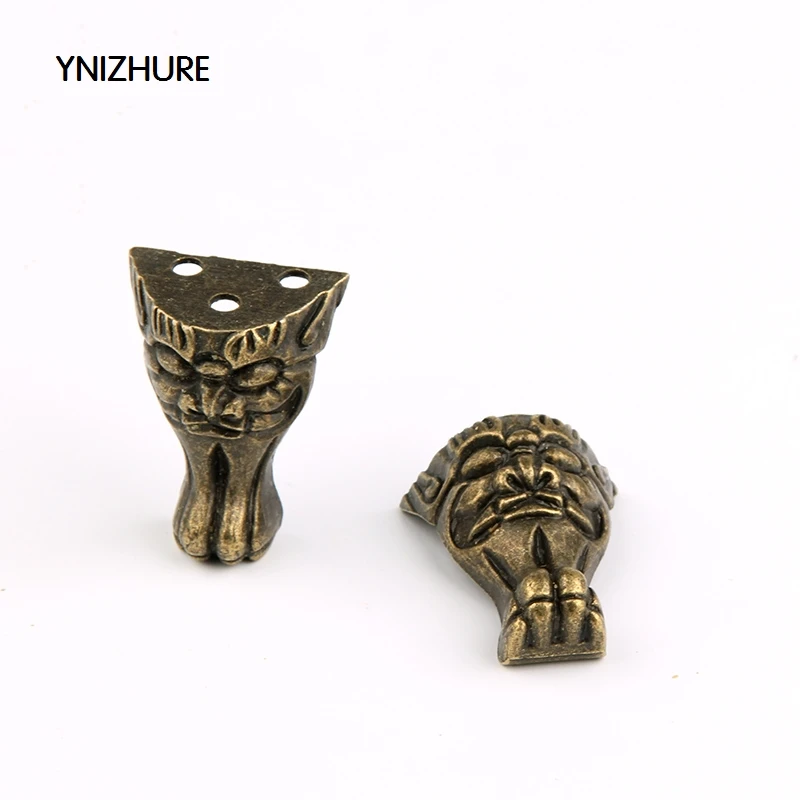 

50pcs 30*37mm Zinc Alloy Bronze Antique Brass Jewelry Chest Wood Box Decorative Feet Leg Corner Protector In Stock