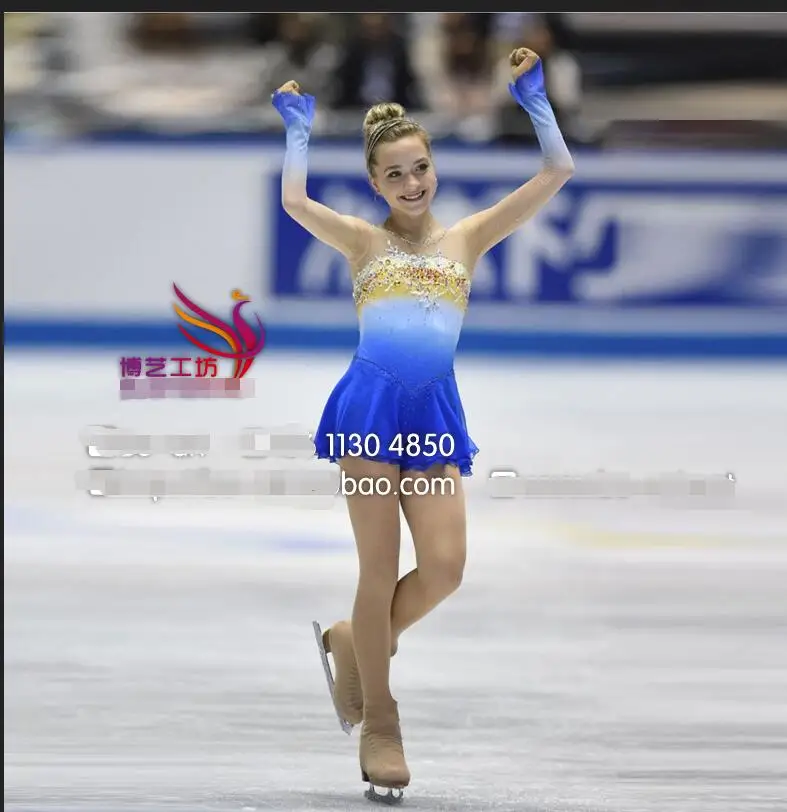 

figure skating dresses competition skating clothing expensive girls ice skating dress custom blue free shipping