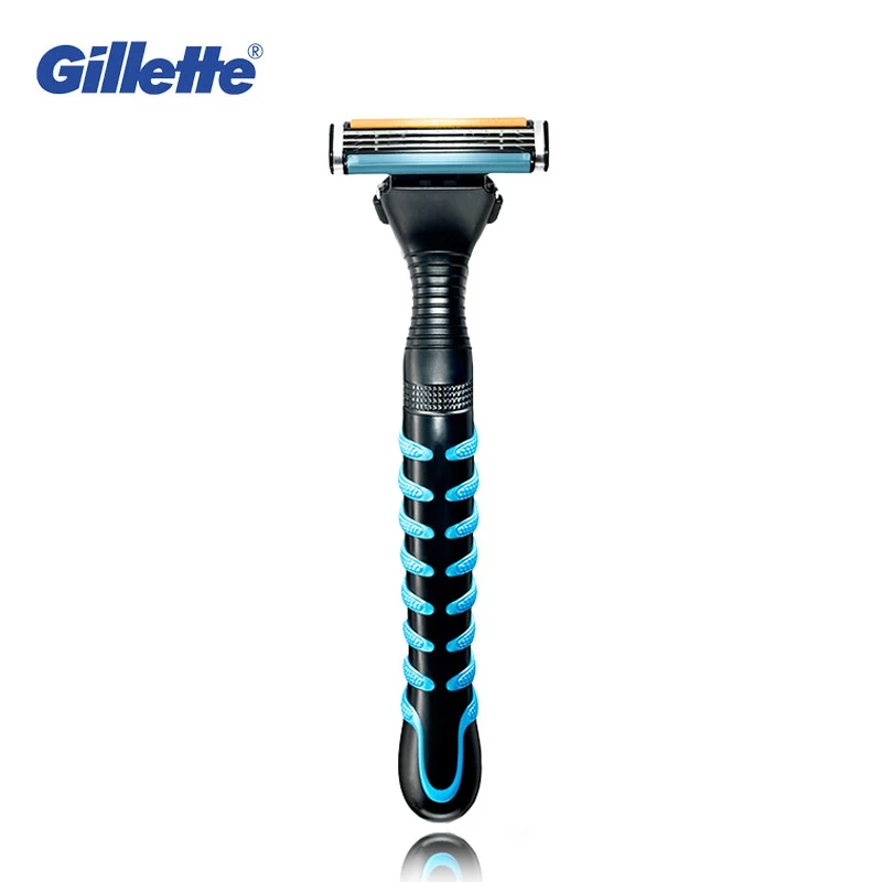 Original gillette vector 3 men manual de segurança lâminas de barbear de barba cuidado facial (1 suporte + 1 lâmina)