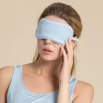 100% naturalny jedwab Eye-mask Sleep Blinder oddychający zdrowy miękki sen oko wygodna tkanina cukierkowe kolory gumką