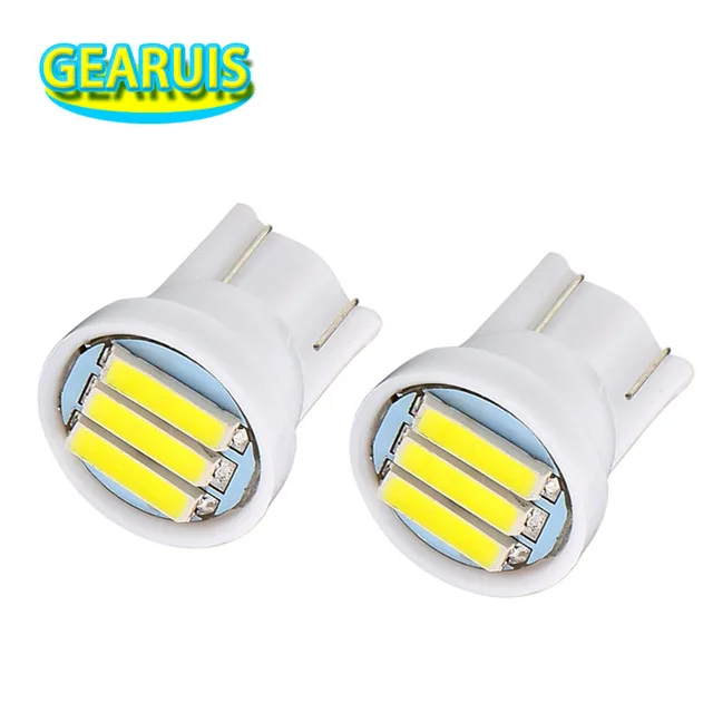 

100 шт. T10 W5W 3 SMD 7014 светодиодный 3SMD 7020 светодиодный 1 Вт клиновидный светильник для номерного знака светильник для автомобиля источник белый синий красный зеленый желтый 12 В