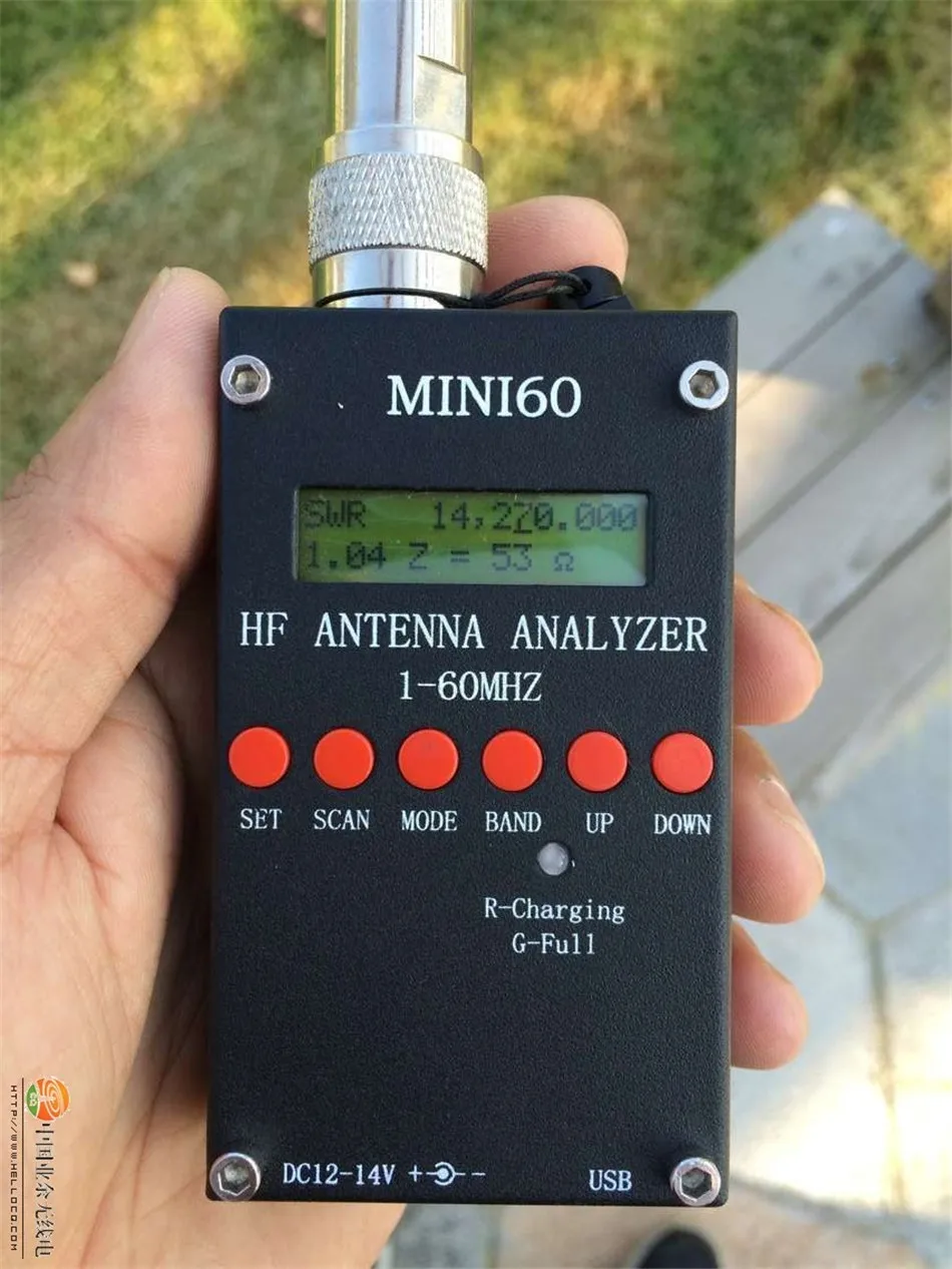 Bluetooth Android HF ANT SWR Antenna Analyzer 1-60MHz Mini60 SWR Antenna Meter DC12-24V USB