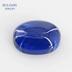 Synthetic Corundum Spinel Ruby Sapphire Oval Shape Cabochon Flat Bottom Stone Brilliant Cut Synthetic gem For Jewelry