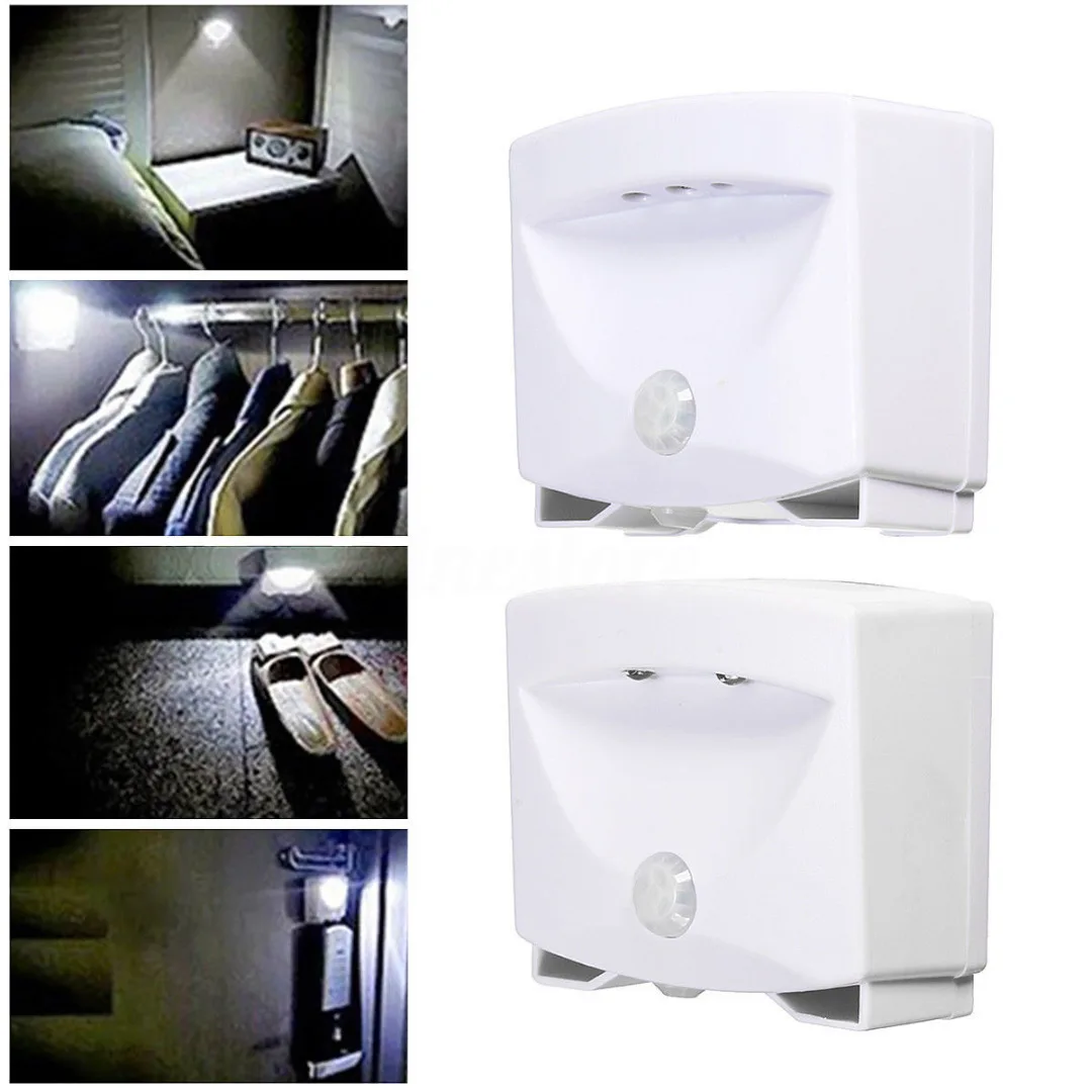 Wireless LED PIR Motion Sensor Light Battery Power Corridor Room Wall Night Lamp