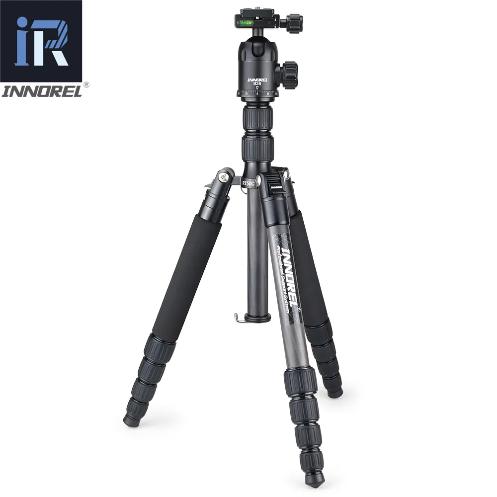 RT50C Carbon Fiber tripod monopod for dslr camera light Portable stand compact professional tripe for Gopro Better than Q666C