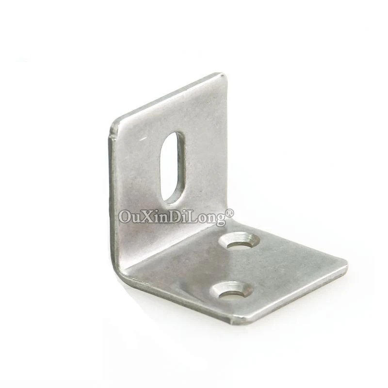 

100PCS Stainless Steel Furniture Corner Braces L Shape Right Angle Board Frame Partition Support Brackets Furniture Connectors