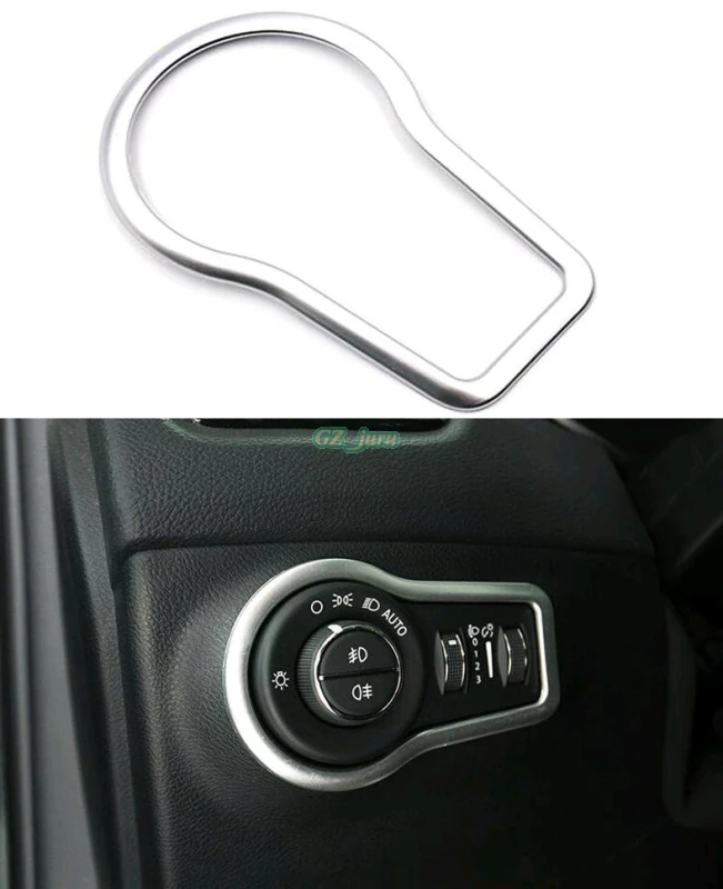 

Automotive interior 2017 2018 For Jeep Compass Head Light Lamp Switch Button Cover Trim ABS Matte Car styling