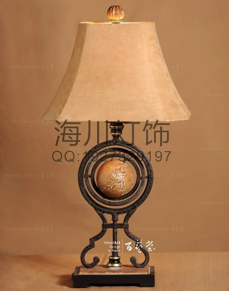 

Manufacturers custom wrought iron table lamp classical elegance resin lamp