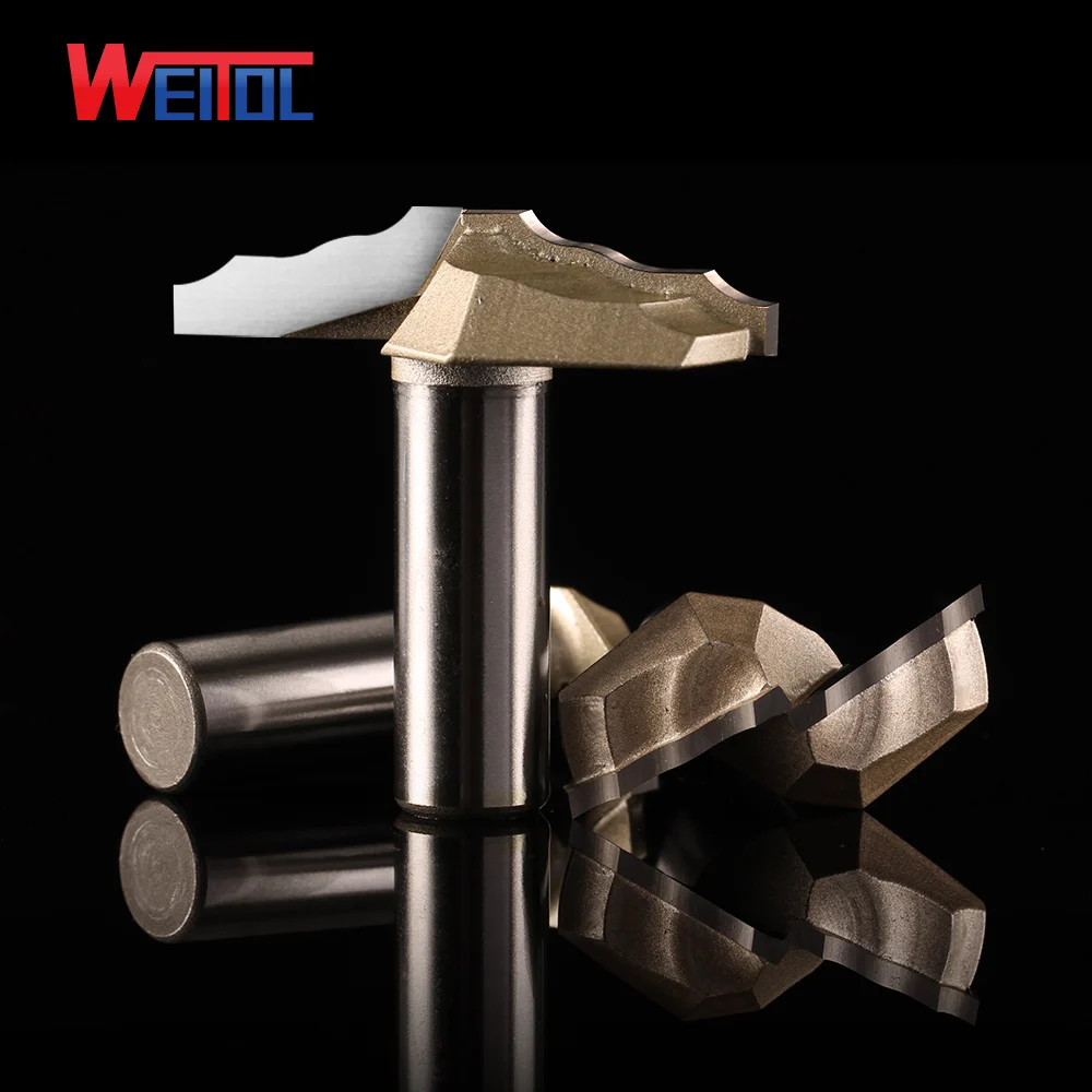 Weitol 1 pcs  12.7mm shank high quality end milling cutter cnc machine bits cabinet door router bits for woodworking