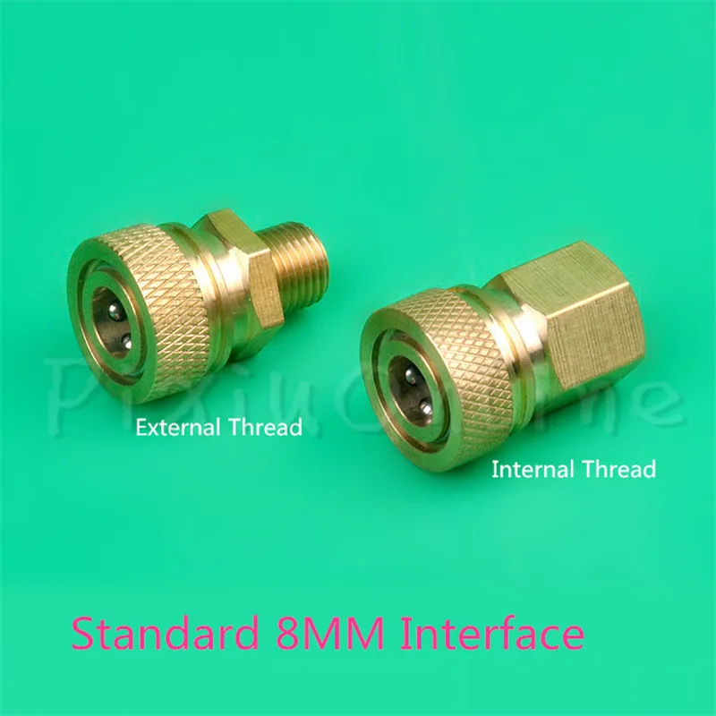 

1PC ST051b Quick Coupling 8MM Interface Quick Connector Pure Brass Screw Thread M10X1 High Pressure Pump 30MPA Accessory Tool