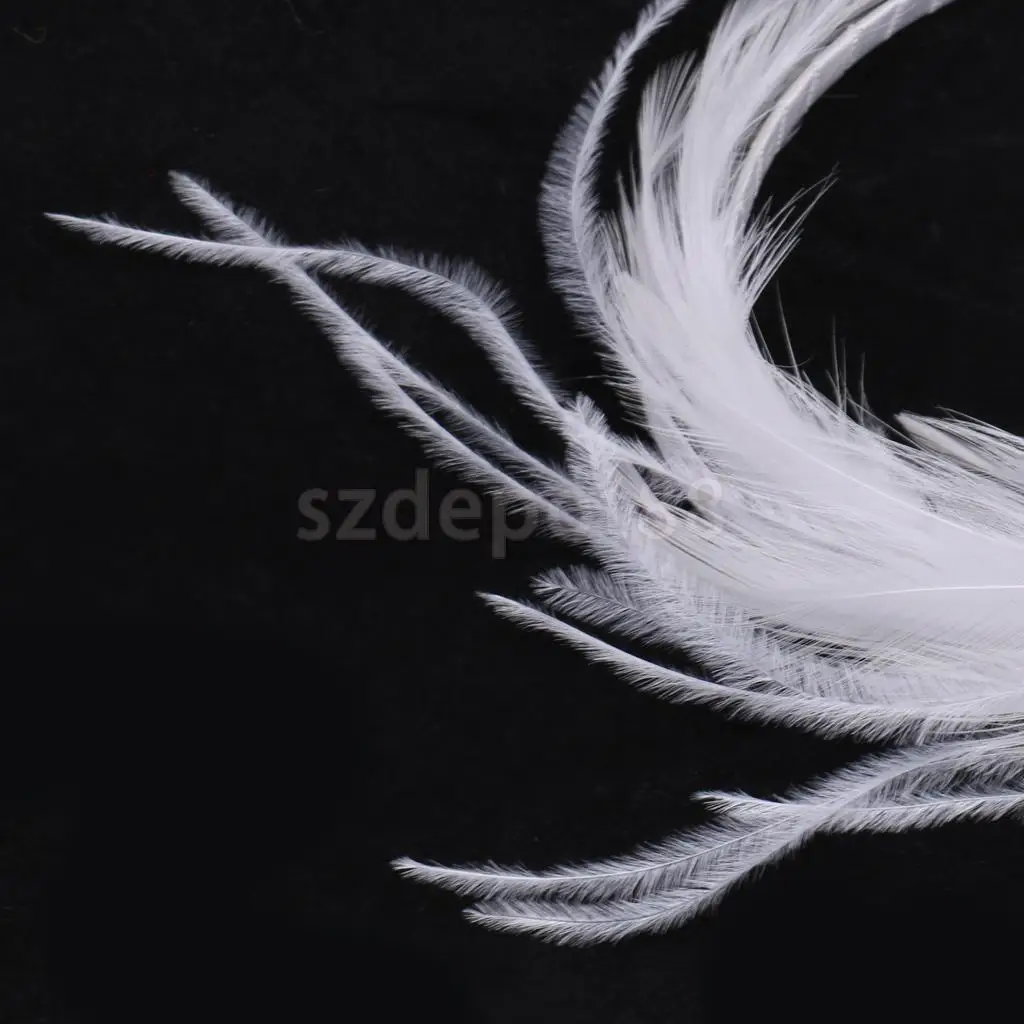 Women Girls Bride white Feather Headband Party Fascinator Hair Headpiece