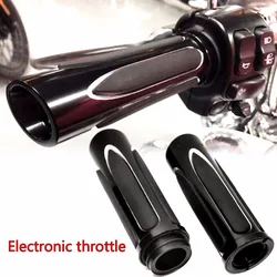 Shallow Cut Soft Touch Comfort Hand Grips For Harley 2008-2022 Touring Street Glide Road King With Throttle By Wire Models