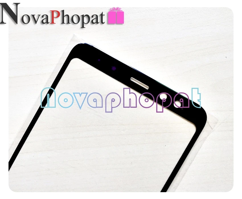 Novaphopat Trước Màu Đen Bên Ngoài LCD Cảm Ứng Kính Cường Lực Màn Hình Cho Samsung Galaxy A10 A20 A30 A40 A50 A60 A70 A90 m10 M20 M30 Ống Kính