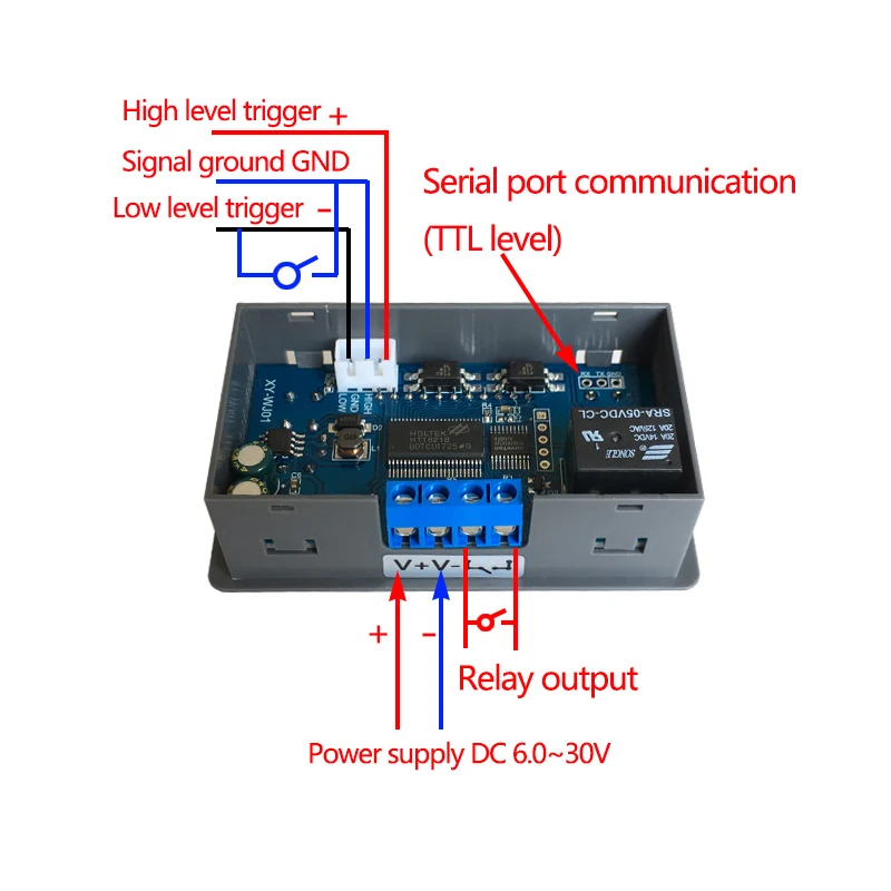 DC12V LED Digitale Zeit Verzögerung Relais Modul Programmierbare Timer Relais Control Schalter Timing Trigger Zyklus mit Fall für Indoor
