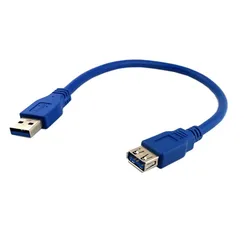 Standard 5 gb/s Super Speed USB 3.0 A męski na żeński przedłużacz krótki 1FT niebieski kabel 0.3 m 1.0 m 150 cm