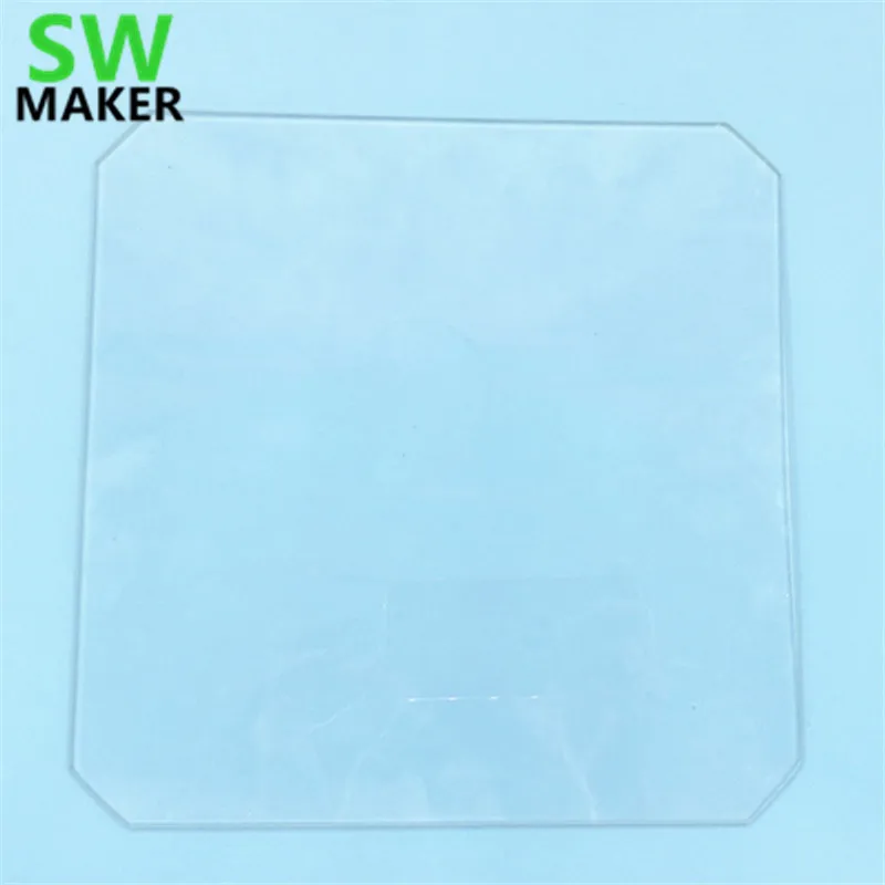 219x219x3mm 220x220x4mm Borosilicate Glass plate w/ corner for Wanhao Duplicator i3 Anet A8 MP Maker Select 3D Printer