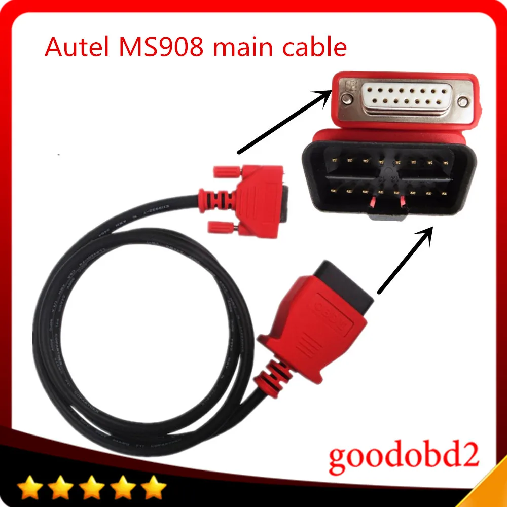 For Autel Maxisys 908 pro Main Cable MS908 pro OBD2 16pin to 15pin connector main tester cable diagnostic tool car cable