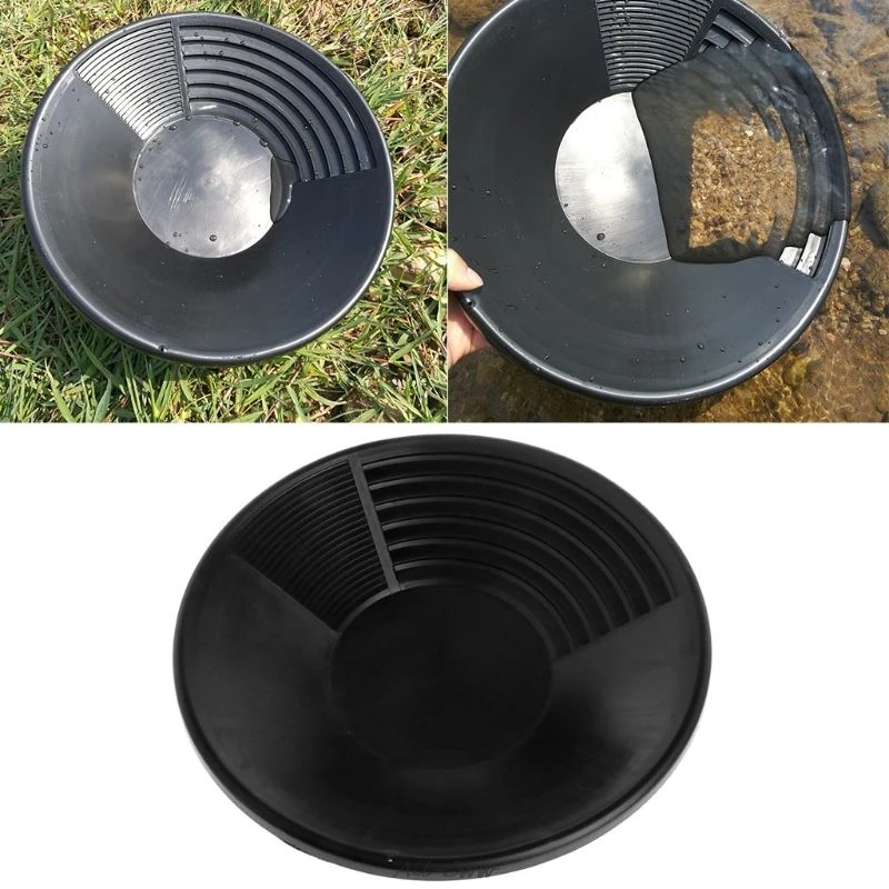 New Plastic Gold Pan Basin Nugget Mining Pan Dredging Prospecting River Tool Wash Gold Panning Equipment