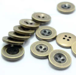 100 pz 10mm/11mm/12mm/15mm Retro pulsanti di bronzo argento bronzo bottoni d'oro di plastica sewingbuttons