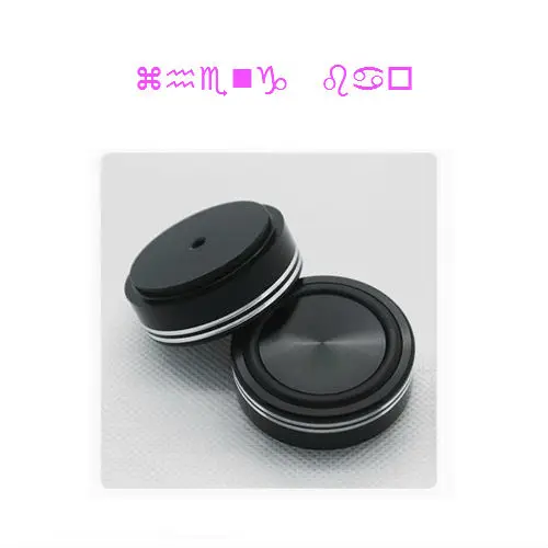 Free ship A set of amplifier full aluminum pads 4 pcs black Aluminum feet with silver line Diameter:39mm Height:17mm