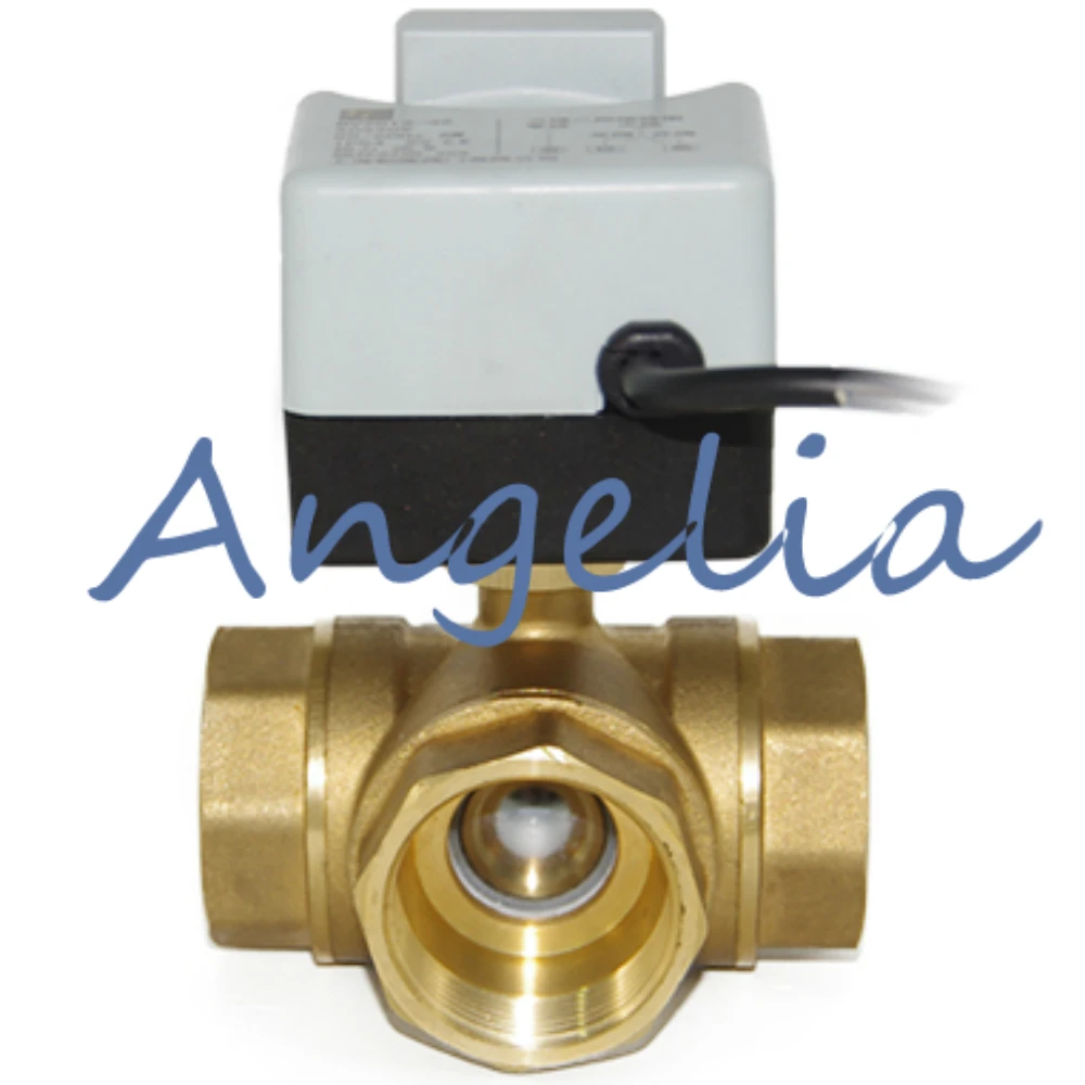 

AC220V G11-4" BSP DN32 Brass 3 Way Manual and Automatic Motorized Ball Valve Electrical Actuator