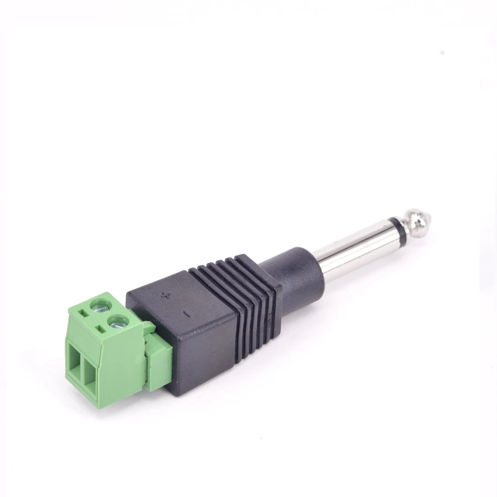 6.35mm Mono Audio Jack Free Solder Headphone Micrphone terminal post connector plug