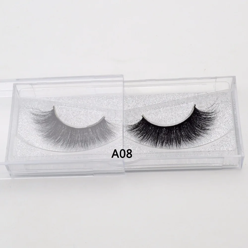 Visofree falsche Wimpern handgemachte schwarze dicke weiche natürliche sexy Verlängerung für Schönheit Make-up Glitter Verpackung 3d Nerz Wimpern a08