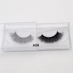 Visofree False eye lashes handmade Black Thick Soft natural sexy Extension for Beauty Makeup Giltter Packing 3D Mink Lashes A08